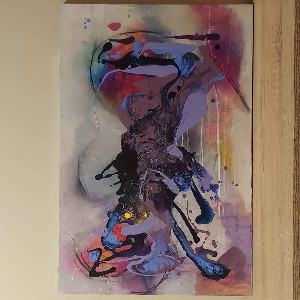 Original Abstract Expressionist Acrylic Painting on Canvas 20x30 Modern Wall Art